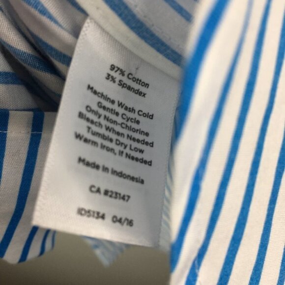 Talbots Wrinkle Resistant Stripe Long Sleeve Top - Picture 7 of 8